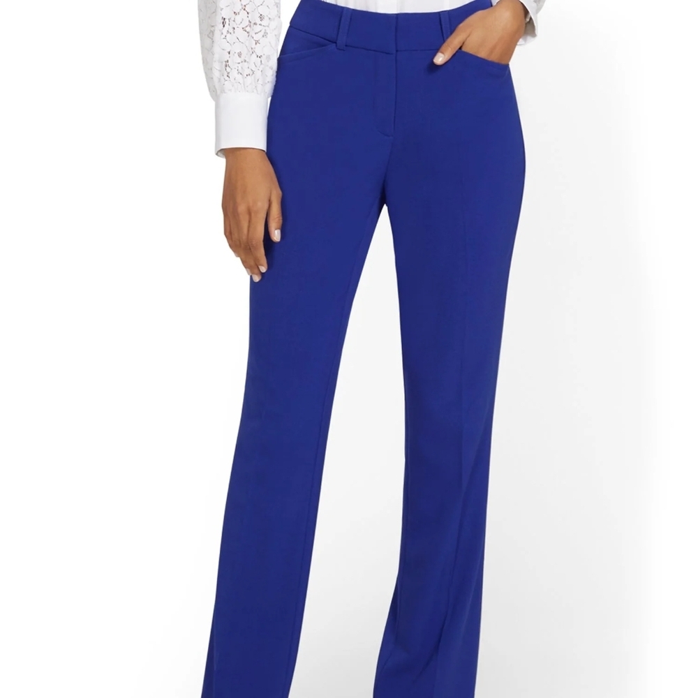 Avenue Royal Blue Straight Leg Pants